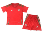 Kit Infantil País de Gales Vermelha I Home 2024/25 Unissex