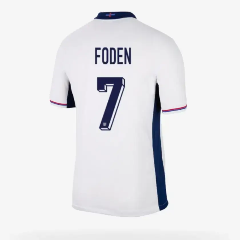 Camisa Inglaterra Foden #7 I Branca 2024/25 Masculina Camisa Inglaterra Foden #7 I Branca 2024/25 Masculina
