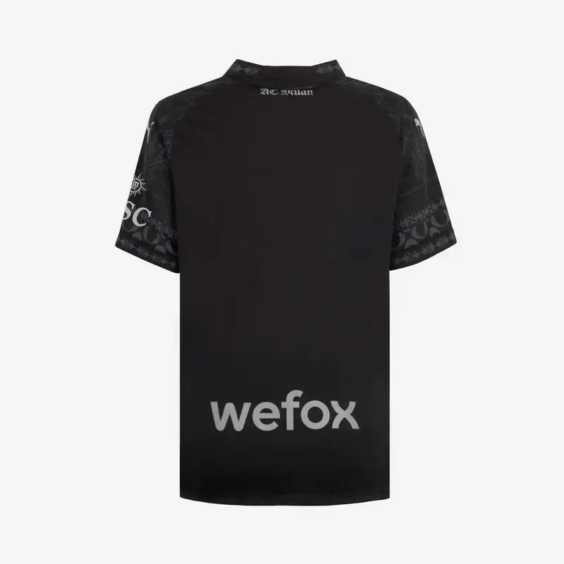 Camisa Quatro Milan Preta Feminina 2023/24 Camisa Quatro Milan Preta Feminina 2023/24