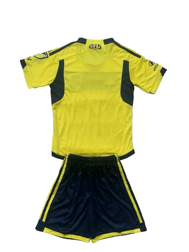 Kit Infantil Nashville SC Amarela Home I 2024/25 Unissex Kit Infantil Nashville SC Amarela Home I 2024/25 Unissex