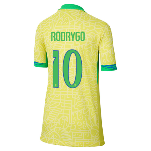 Camisa Brasil do Rodrygo #10 Amarelo I 2024/25 Masculina Camisa Brasil do Rodrygo #10 Amarelo I 2024/25 Masculina