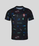 Camisa Treino Portugal Preta/Azul Escura 2024/25 Masculina