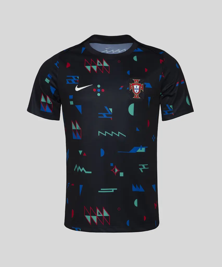 Camisa Treino Portugal Preta/Azul Escura 2024/25 Masculina Camisa Treino Portugal Preta/Azul Escura 2024/25 Masculina