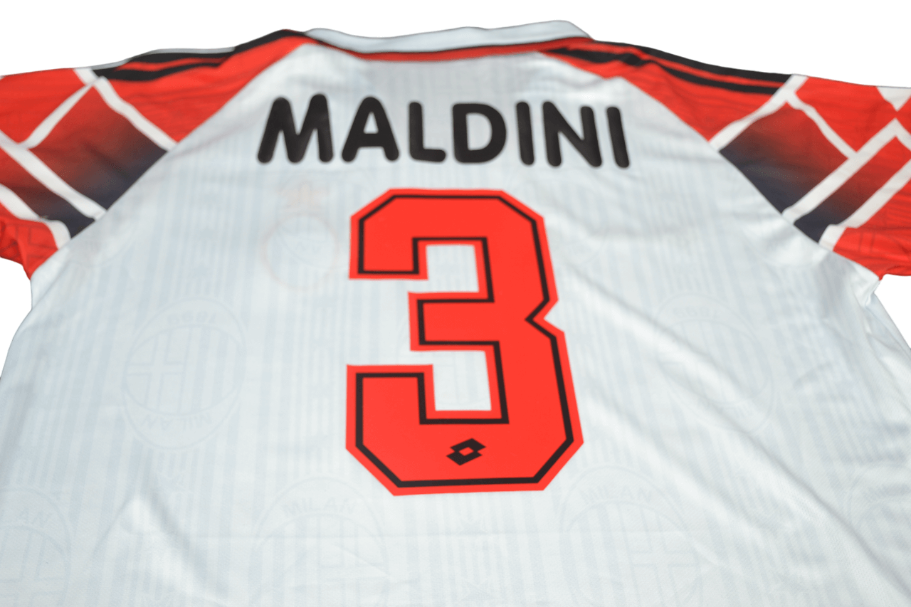 Camisa Ac Milan Branca Away MALDINI #3 1997/98 Masculina Camisa Ac Milan Branca Away MALDINI #3 1997/98 Masculina