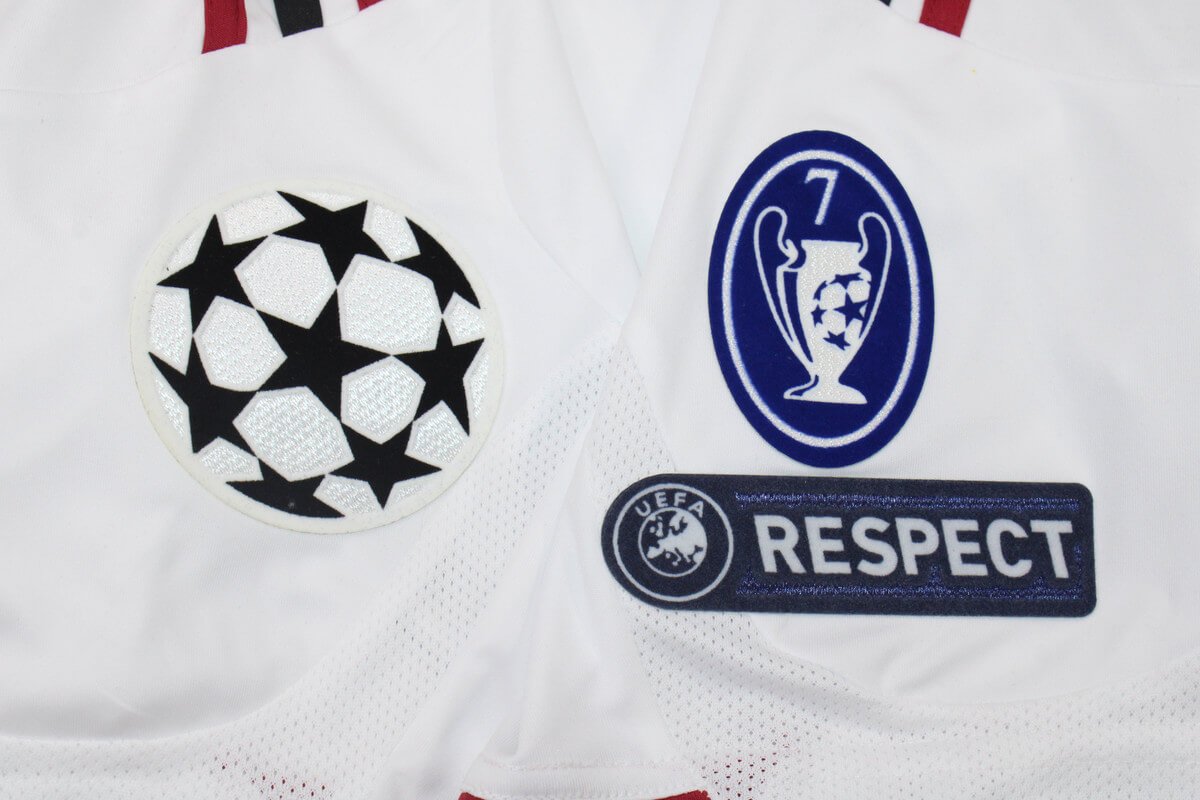 Camisa Ac Milan Branca Away UCL RONALDINHO #80 2009 Camisa Ac Milan Branca Away UCL RONALDINHO #80 2009