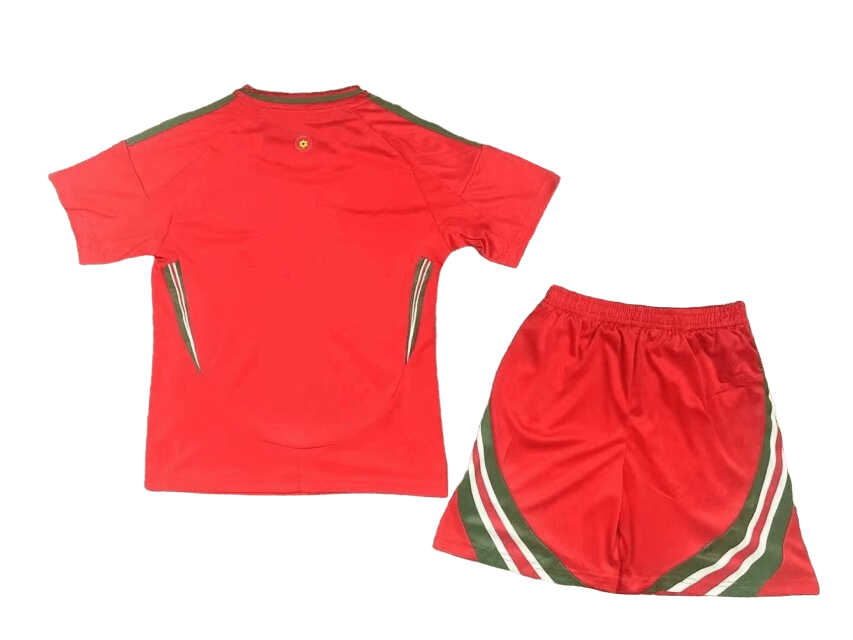 Kit Infantil País de Gales Vermelha I Home 2024/25 Unissex Kit Infantil País de Gales Vermelha I Home 2024/25 Unissex