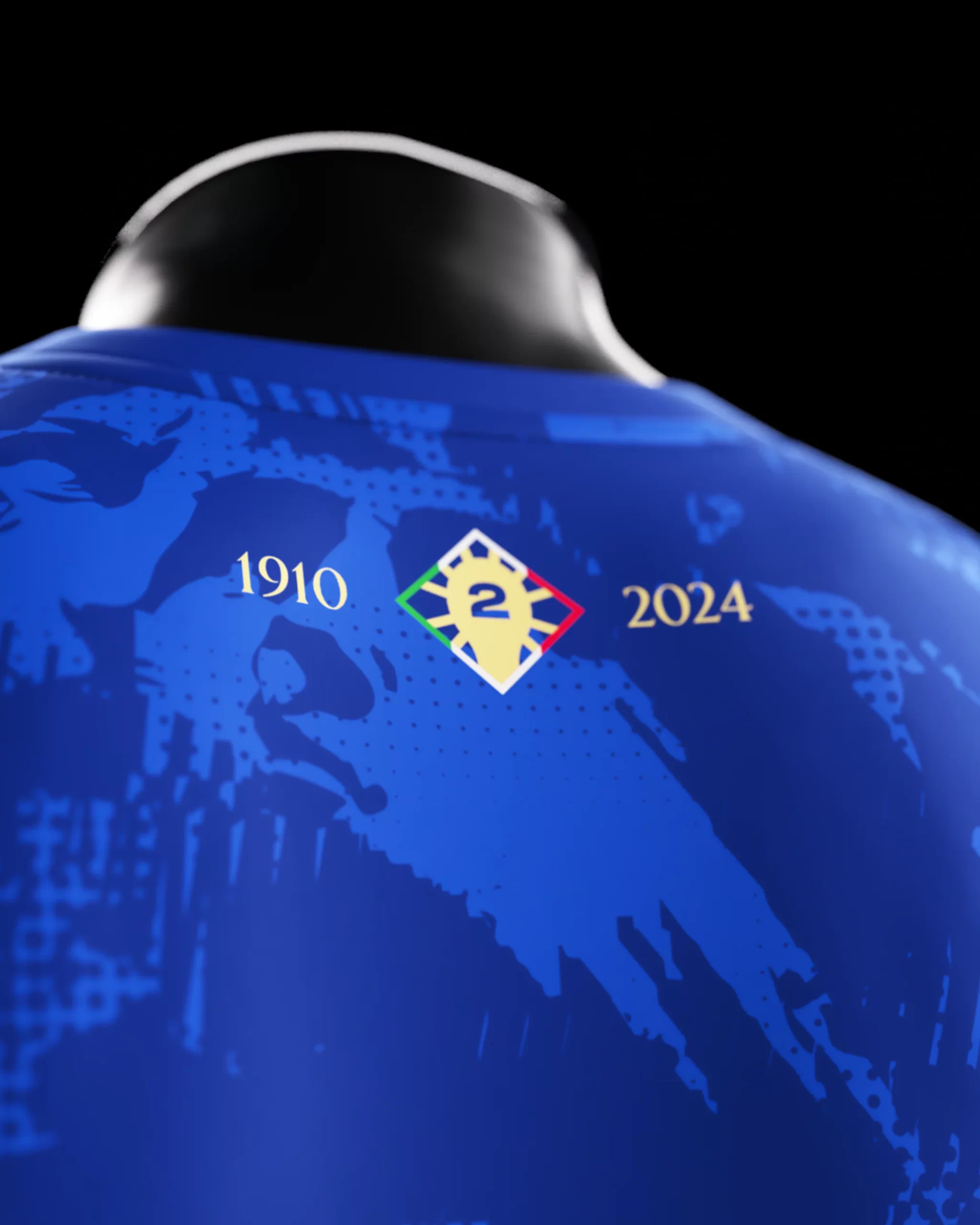 Camisa Itália "Gli Azzurri" Azul Commafootball 2024/25 Masculina Camisa Itália "Gli Azzurri" Azul Commafootball 2024/25 Masculina