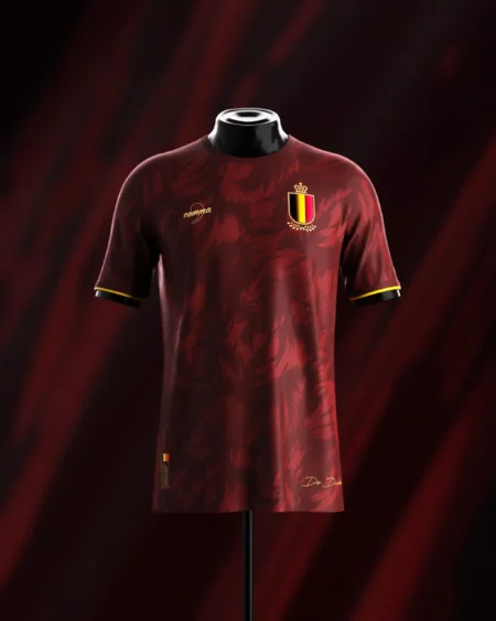 Camisa "De Duivels" da Bélgica Vermelha Commafootball 2024/25 Masculina