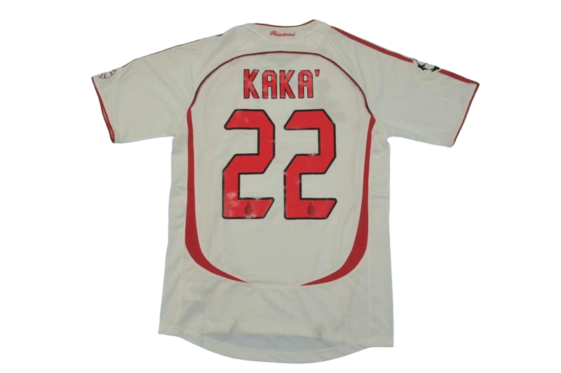 Camisa Ac Milan Branca Away Final Ucl 2006/07 Masculina KAKÁ 22 Camisa Ac Milan Branca Away Final Ucl 2006/07 Masculina KAKÁ 22