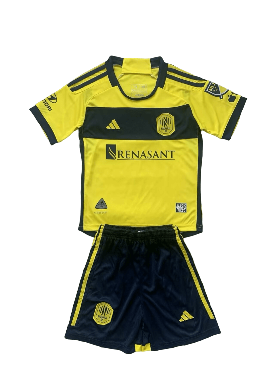 Kit Infantil Nashville SC Amarela Home I 2024/25 Unissex Kit Infantil Nashville SC Amarela Home I 2024/25 Unissex