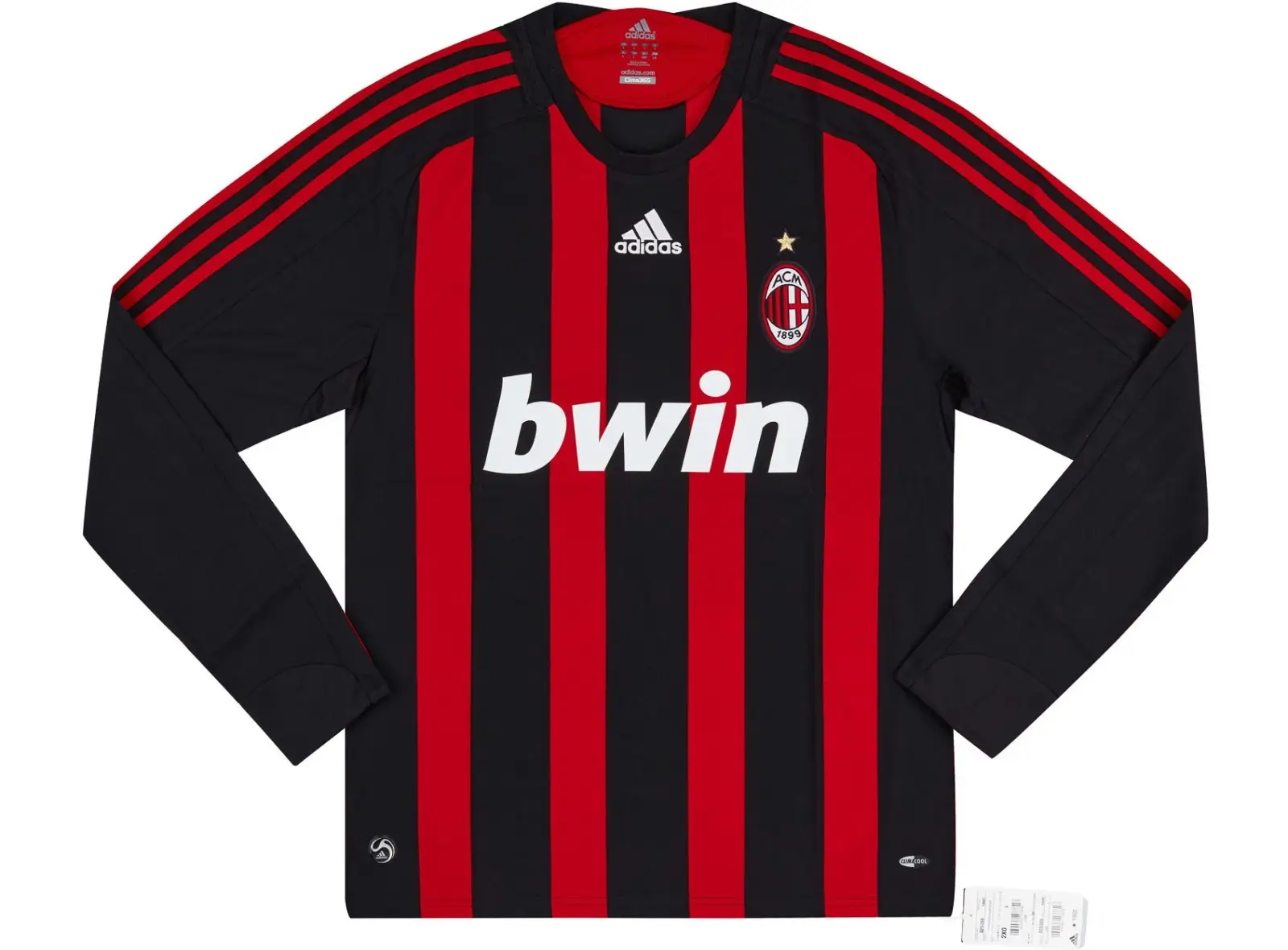 Camisa Ac Milan Home Vermelha I 2008/09 Manga Longa Masculina Camisa Ac Milan Home Vermelha I 2008/09 Manga Longa Masculina