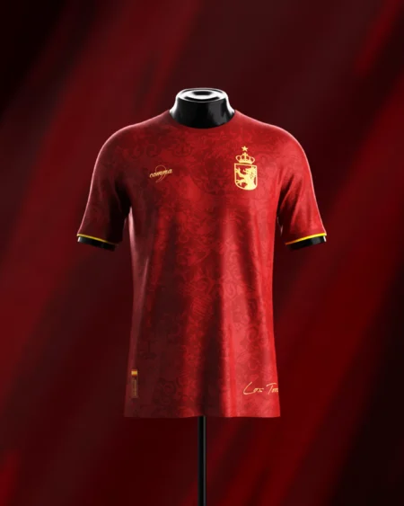 Camisa Espanha "Los Toros" Vermelha Commafootball 2024/25 Masculina