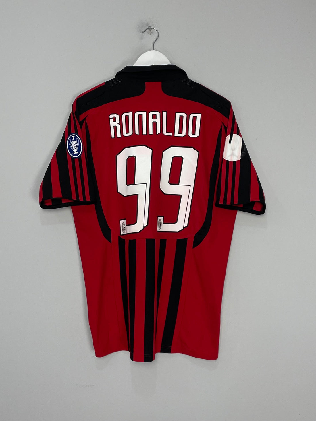 Camisa Ac Milan Home Vermelha I 2007/08 Masculina RONALDO 99 Camisa Ac Milan Home Vermelha I 2007/08 Masculina RONALDO 99