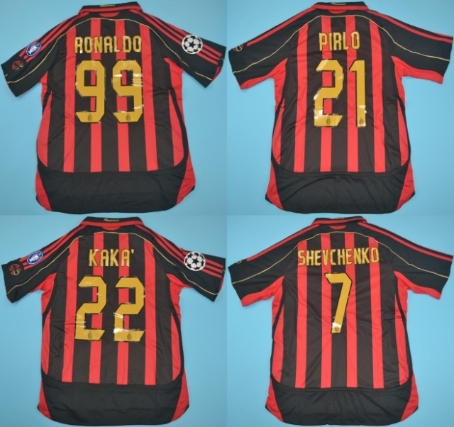 Camisa Ac Milan Home Vermelha I 2006/07 Masculina KAKÁ 22| SHEVCHENKO 7| RONALDO 99|PIRLO 21| Camisa Ac Milan Home Vermelha I 2006/07 Masculina KAKÁ 22| SHEVCHENKO 7| RONALDO 99|PIRLO 21|