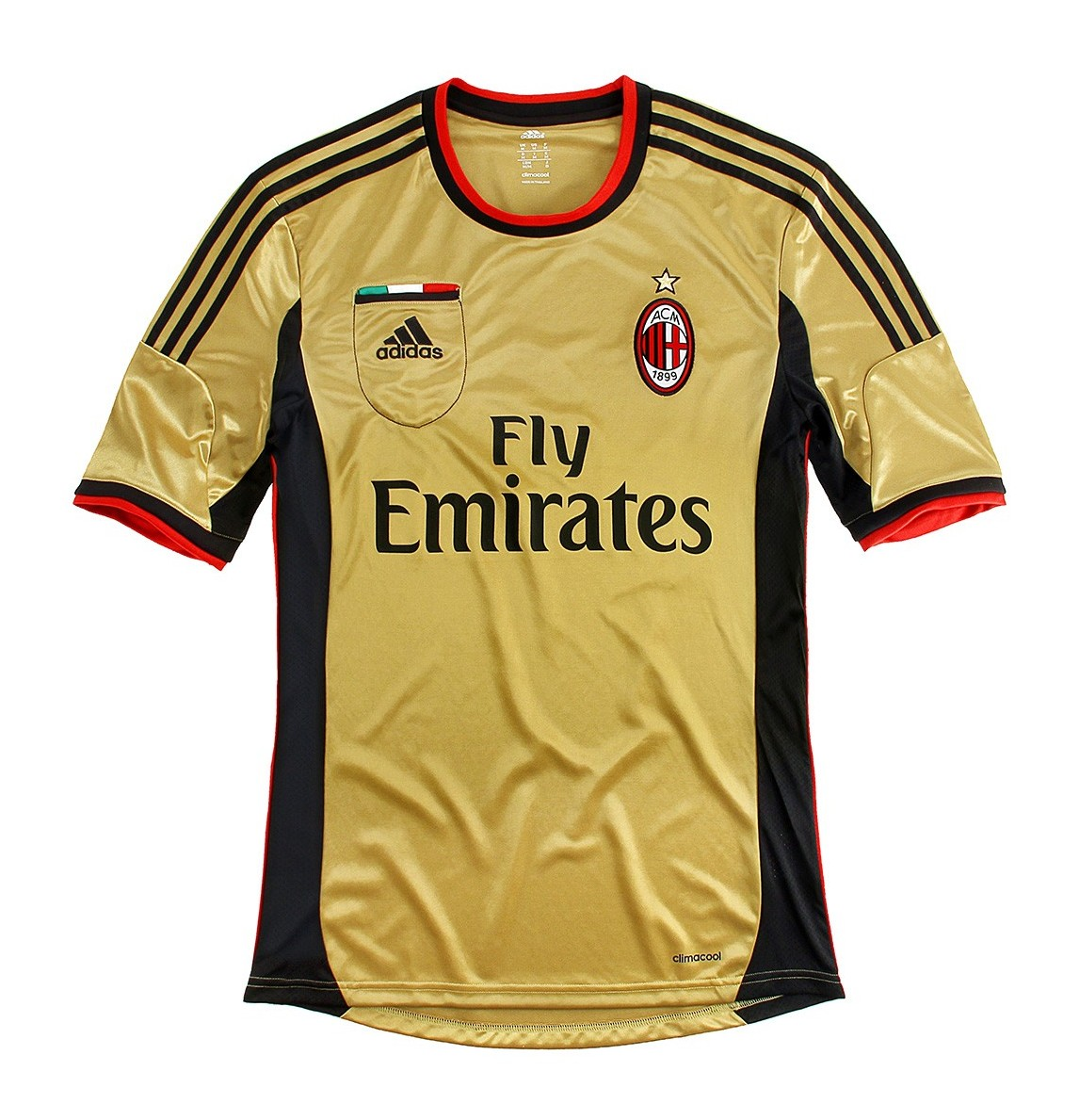 Camisa Ac Milan Third III Dourada Season 2013/14 Masculina Camisa Ac Milan Third III Dourada Season 2013/14 Masculina