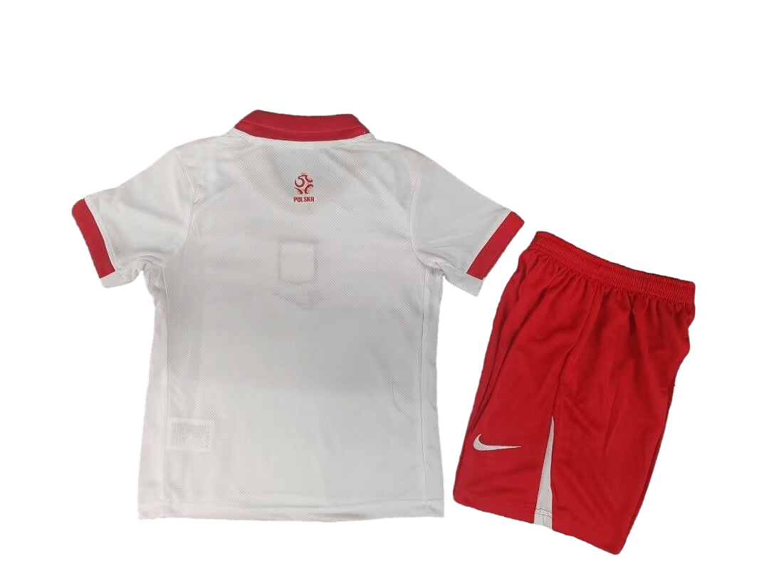 Kit Infantil Polônia Branca I Home 2024/25 Unissex Kit Infantil Polônia Branca I Home 2024/25 Unissex
