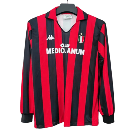 Camisa Ac Milan Home Vermelha I 1988 Manga Longa