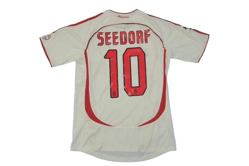 Camisa Ac Milan Branca Away Final Ucl 2006/07 Masculina SEEDORF 10 Camisa Ac Milan Branca Away Final Ucl 2006/07 Masculina SEEDORF 10