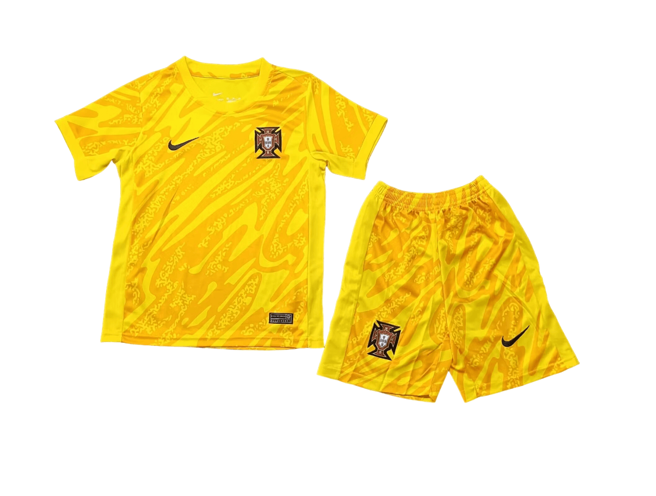Kit Infantil Portugal Amarelo Goleiro 2024/25 Unissex Kit Infantil Portugal Amarelo Goleiro 2024/25 Unissex