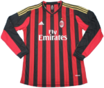 Camisa Ac Milan Home Manga Longa Vermelha I 2013/14 Masculina
