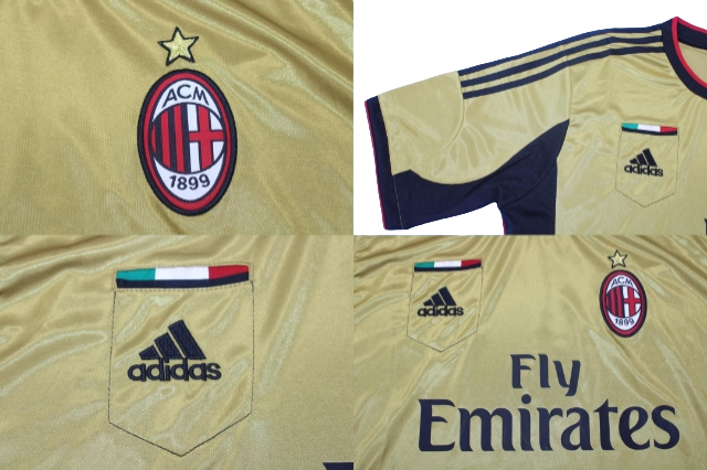Camisa Ac Milan Third III Dourada Season 2013/14 Masculina Camisa Ac Milan Third III Dourada Season 2013/14 Masculina