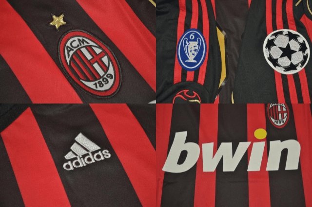Camisa Ac Milan Home Manga Longa Vermelha I 2006/07 Camisa Ac Milan Home Manga Longa Vermelha I 2006/07