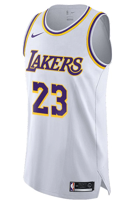 Regata AUTHENTIC - Los Angeles Lakers - Branca - JAMES #23 Regata AUTHENTIC - Los Angeles Lakers - Branca - JAMES #23