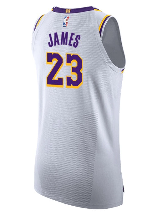 Regata AUTHENTIC - Los Angeles Lakers - Branca - JAMES #23 Regata AUTHENTIC - Los Angeles Lakers - Branca - JAMES #23