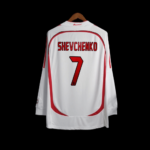 Camisa Ac Milan Branca Away Final Ucl 2006/07 Manga Longa