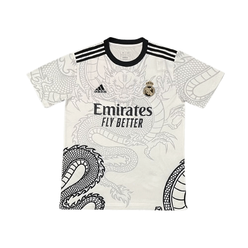 Camisa Real Madrid Dragão Branca 2024/25 Masculina Camisa Real Madrid Dragão Branca 2024/25 Masculina