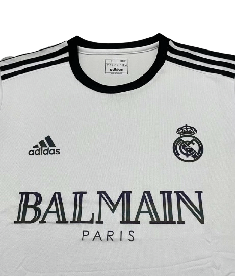 Camisa Real Madrid Balmain Branca 2024/25 Masculina Camisa Real Madrid Balmain Branca 2024/25 Masculina