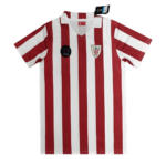 Camisa Athletic Bilbao Home I  Branca/Vermelha 1984 Masculina