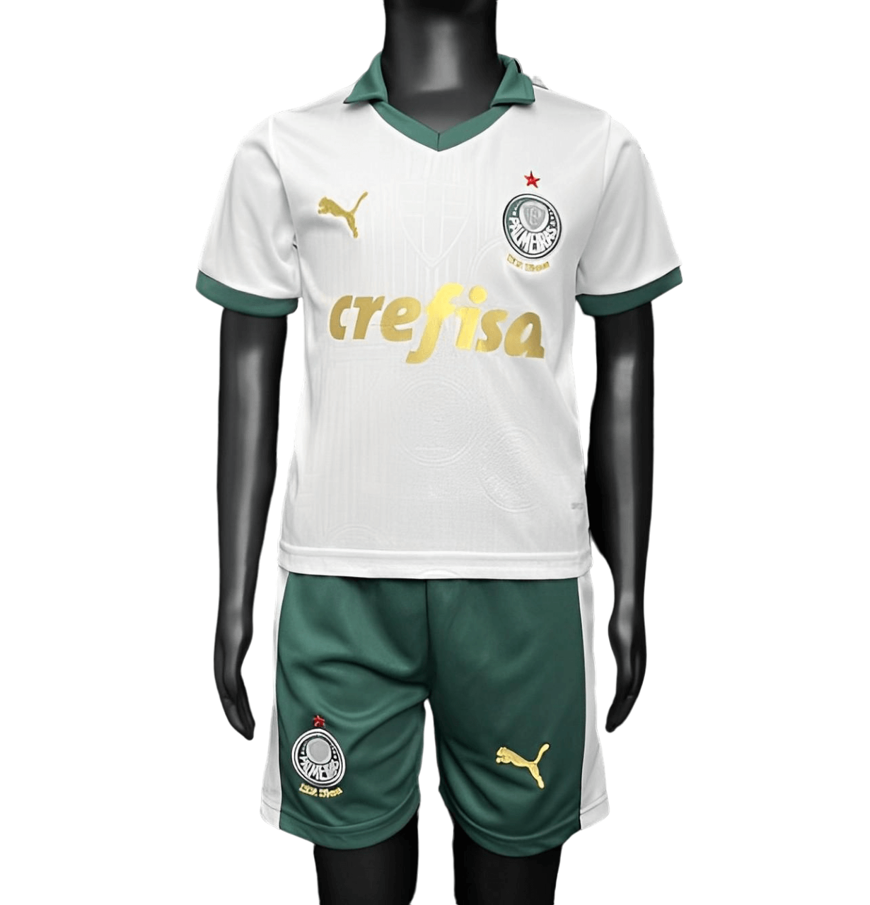 Kit Infantil Palmeiras Branca II 2024/25 Unissex Kit Infantil Palmeiras Branca II 2024/25 Unissex