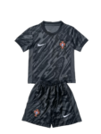Kit Infantil Portugal Preta Goleiro 2024/25 Unissex