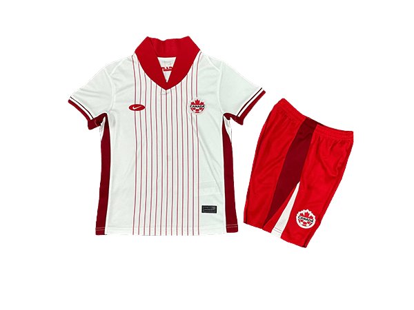 Kit Infantil Canadá Branca II Away 2024/25 Unissex Kit Infantil Canadá Branca II Away 2024/25 Unissex
