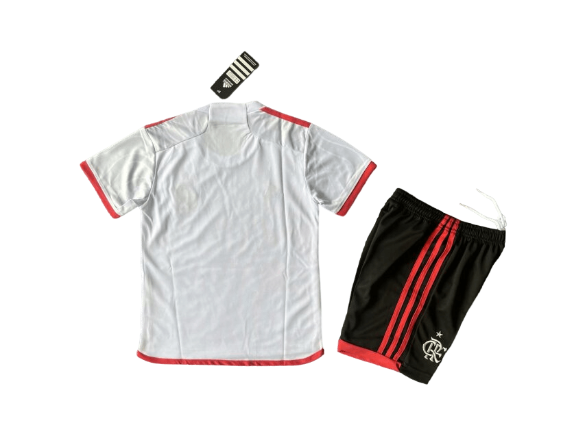 Kit Infantil Flamengo Branca Reserva 2024/25 Unissex Kit Infantil Flamengo Branca Reserva 2024/25 Unissex
