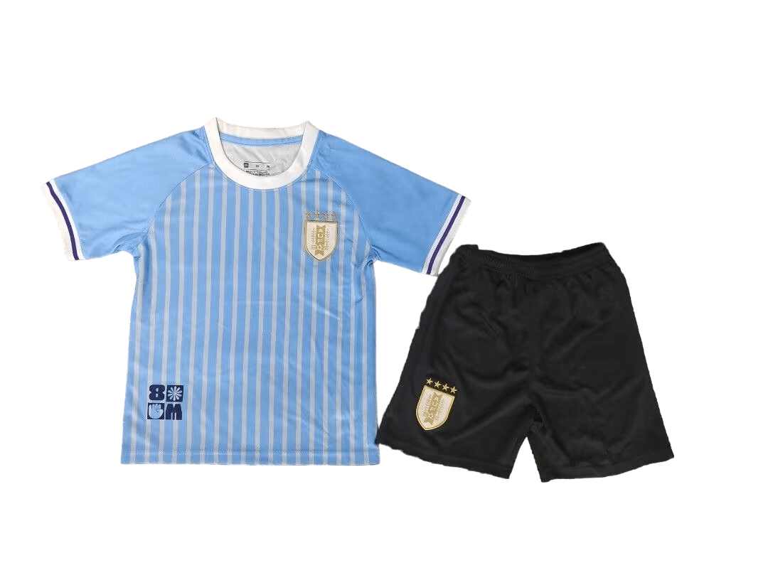 Kit Infantil Uruguai Home I Azul 2024/25 Unissex Kit Infantil Uruguai Home I Azul 2024/25 Unissex