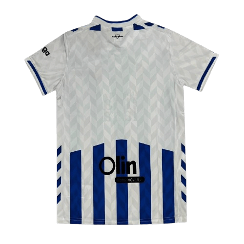 Camisa Málaga Especial Branca/Azul Concept 2024/25 Masculina Camisa Málaga Especial Branca/Azul Concept 2024/25 Masculina