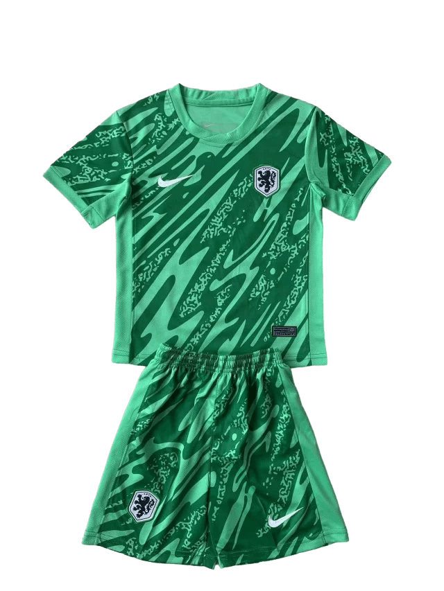 Kit Infantil Holanda Verde Goleiro 2024/25 Unissex Kit Infantil Holanda Verde Goleiro 2024/25 Unissex