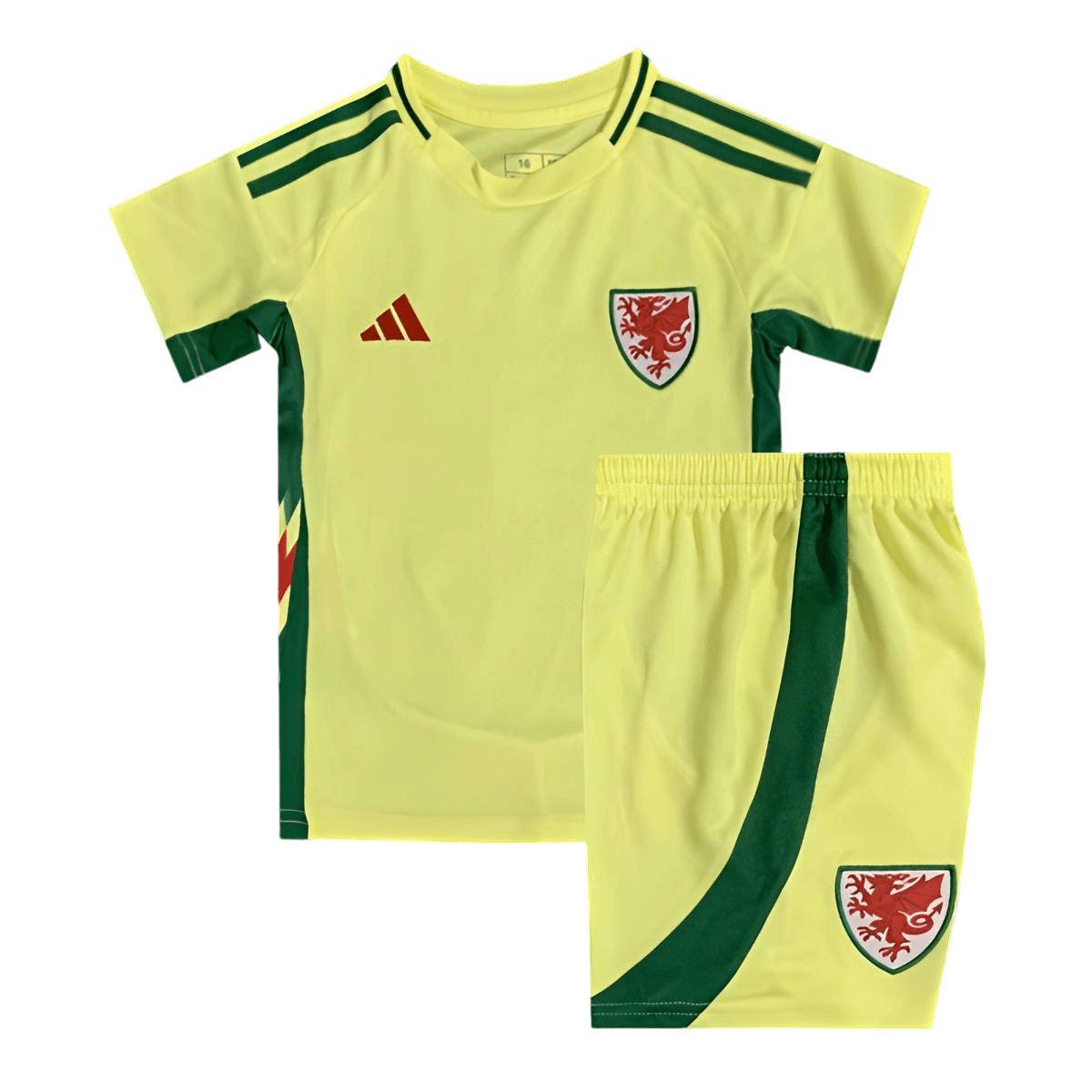 Kit Infantil País de Gales Amarela Away II 2024/25 Unissex Kit Infantil País de Gales Amarela Away II 2024/25 Unissex