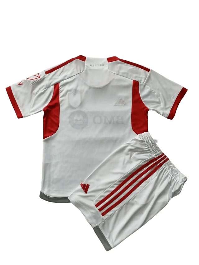 Kit Infantil Toronto FC Branca Away II 2024/25 Unissex Kit Infantil Toronto FC Branca Away II 2024/25 Unissex