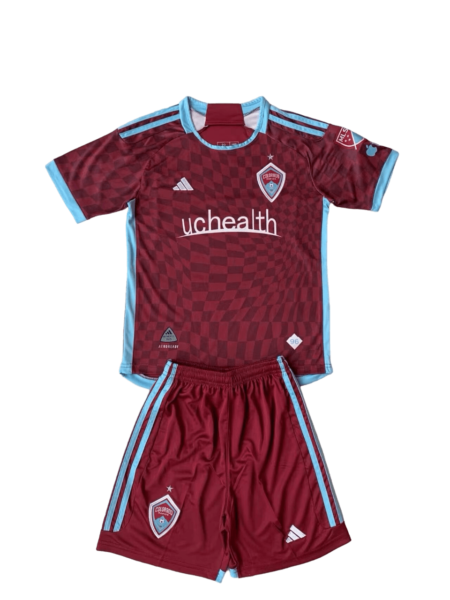 Kit Infantil Colorado Rapids Vermelha Home I 2024/25 Unissex