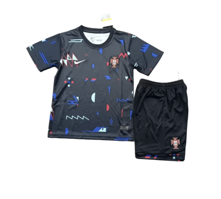 Kit Infantil Portugal Treino Preta 2024/25 Unissex