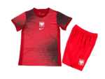 Kit Infantil Polônia Away II Vermelha 2024/25 Unissex