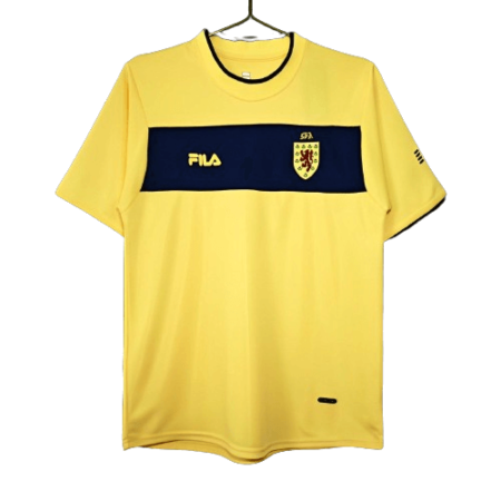 Camisa Escócia 2002 Amarela Away Retrô Masculina