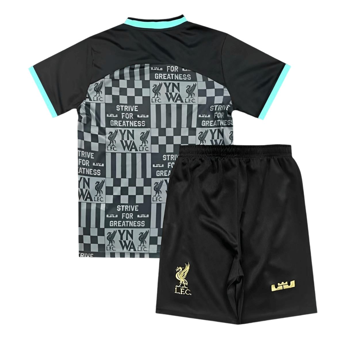 Kit Infantil Liverpool X Lebron James I Preta 2024/25 Unissex Kit Infantil Liverpool X Lebron James I Preta 2024/25 Unissex