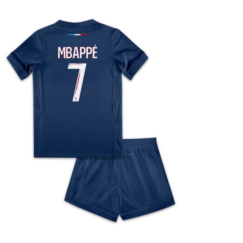 Kit Infantil PSG Azul Home I MBAPPÉ #7 2024/25 Unissex Kit Infantil PSG Azul Home I MBAPPÉ #7 2024/25 Unissex