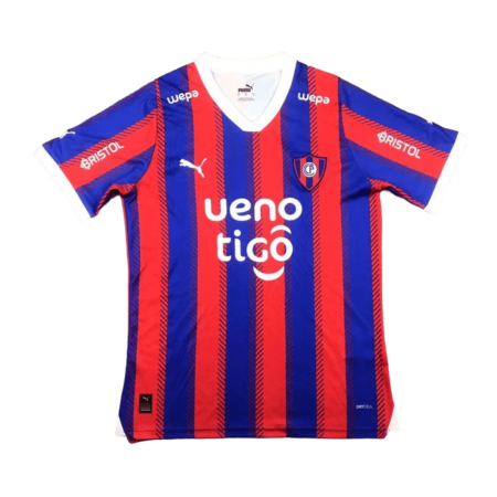 Camisa Cerro Porteño Home Vermelha/Azul 2024/25 Masculina