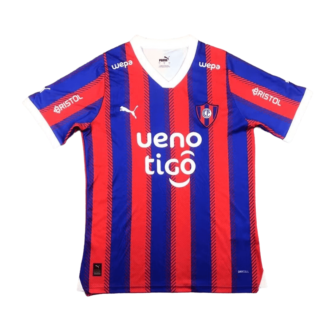 Camisa Cerro Porteño Home Vermelha/Azul 2024/25 Masculina Camisa Cerro Porteño Home Vermelha/Azul 2024/25 Masculina
