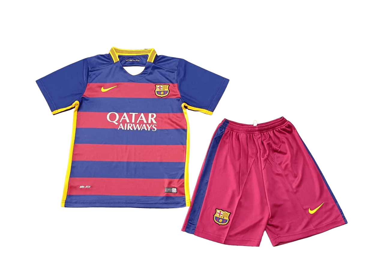 Kit Infantil Barcelona Home I Grená 2015/16 Unissex Kit Infantil Barcelona Home I Grená 2015/16 Unissex